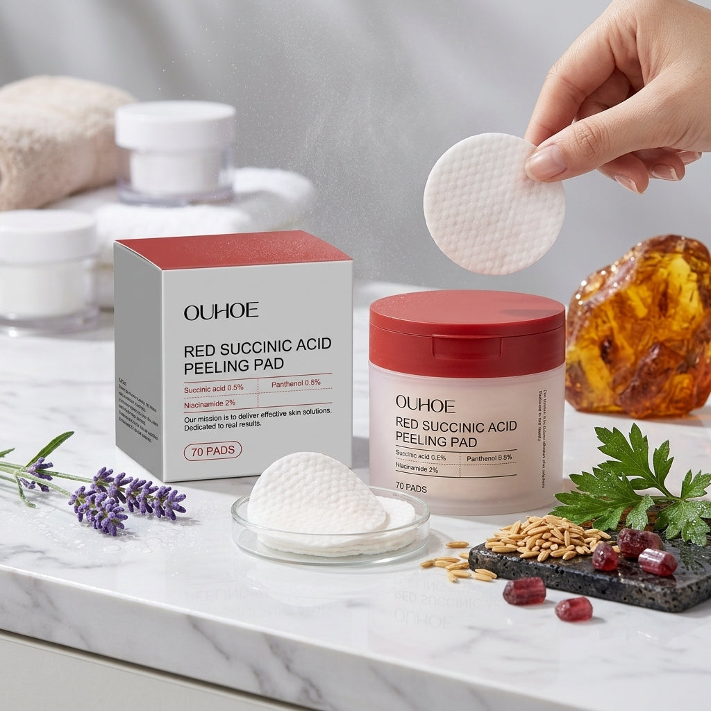 OUHOE Exfoliating Salicylic Acid Pad, Facial Cleansing, Exfoliating, Breathable, Moisturizing, Smooth And Toning Pad
