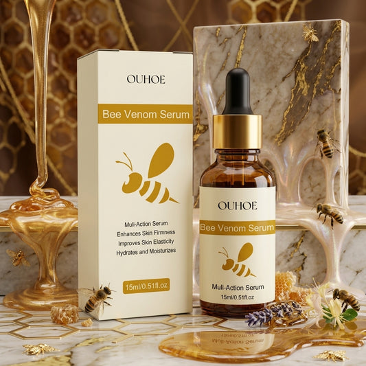 OUHOE Bee Venom Essence Improves Dry Skin, Firming Skin, Fine Lines, Tender Skin Bee Venom Face Essence