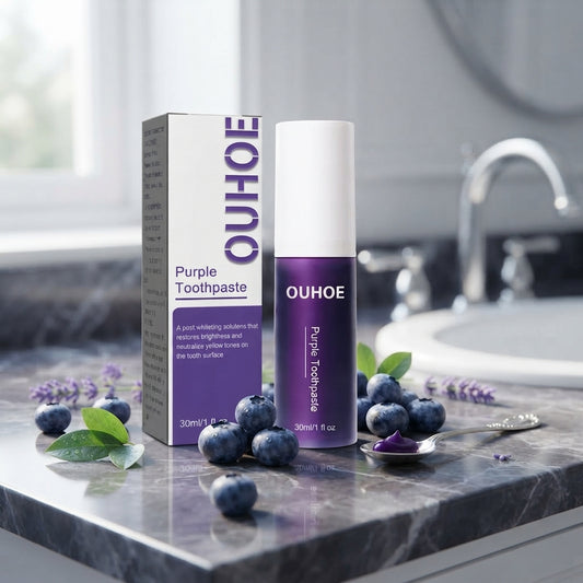 OUHOE Purple White Toothpaste Daily gentle mouth care Clean Fresh care teeth clean care