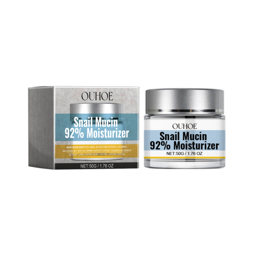 OUHOE Snail Mucin 92% Moisturizer, Moisturizing And Smoothing Facial Wrinkles Firming And Elastic Skin Care Cream
